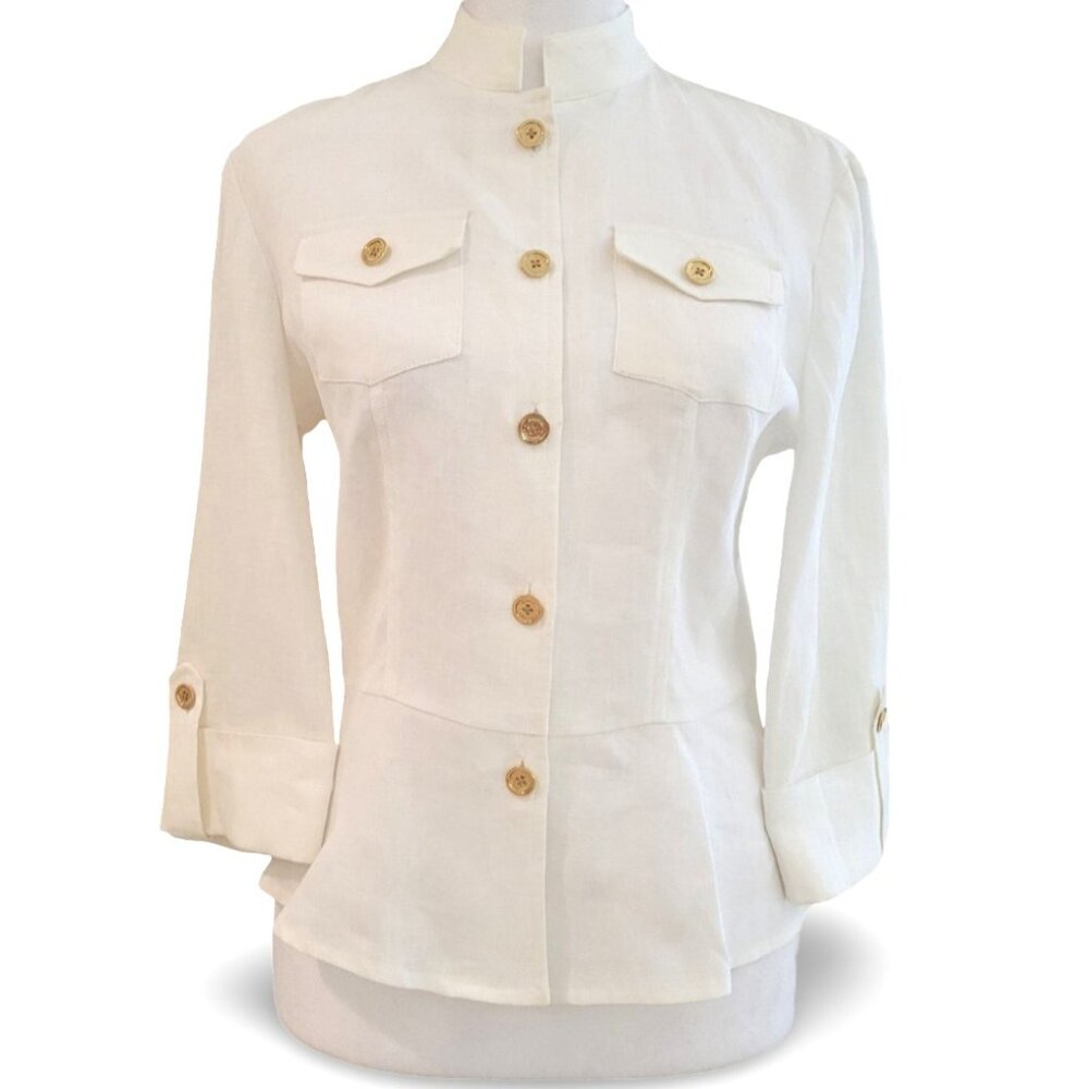 Jones New York Signature Linen Blouse NWT!